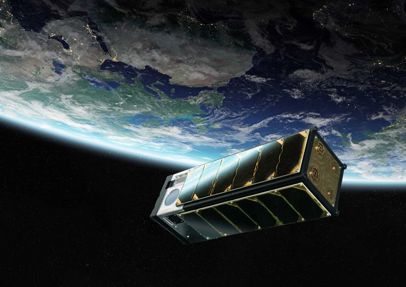Das W-Band-Empfangsmodul soll zukünftig eine rauscharme Datenübertragung in der Satellitenkommunikation ermöglichen – wie beispielsweise in dem abgebildeten Nanosatelliten »W-Cube«. 
