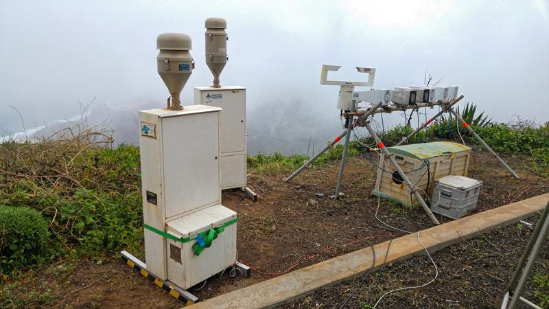 Aerosol und Wolkenwassersammlung auf dem Mount Verde.