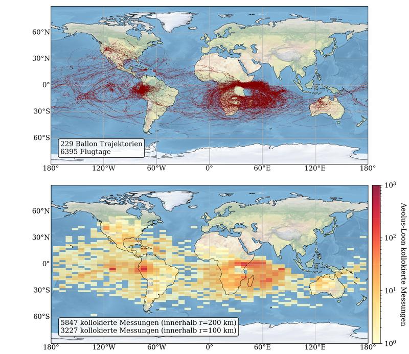 Eine jetzt veröffentlichte Studie nutzte zum Vergleich Daten von 229 Stratosphärenballons des Loon-Projekts zwischen Juli 2019 und Dezember 2020 aus dem tropischen Lateinamerika, Atlantischem Ozean, Afrika und Indischem Ozean.