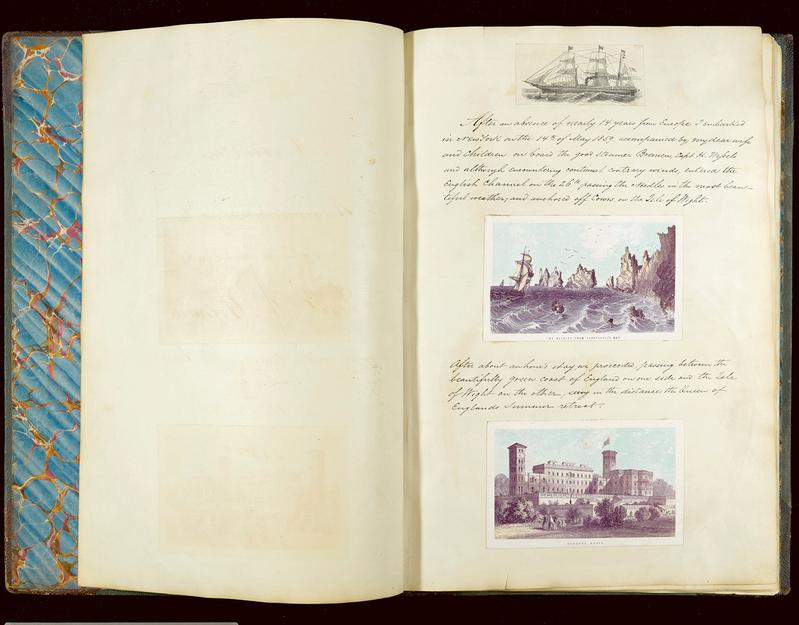 Georg Papendieks Reisealbum aus dem Jahr 1859.