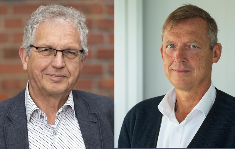 Sprecher des ForschungsVerbunds Erneuerbare Energien (FVEE) 2023: Prof. Frank Baur (links) und Prof. Dr. Andreas Reuter (rechts)