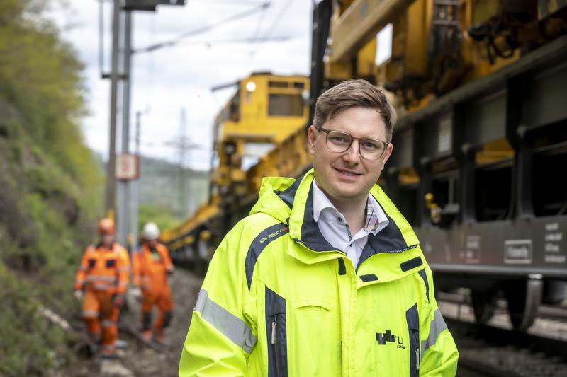 Matthias Landgraf forscht am Institut für Eisenbahnwesen und Verkehrswirtschaft der TU Graz. 