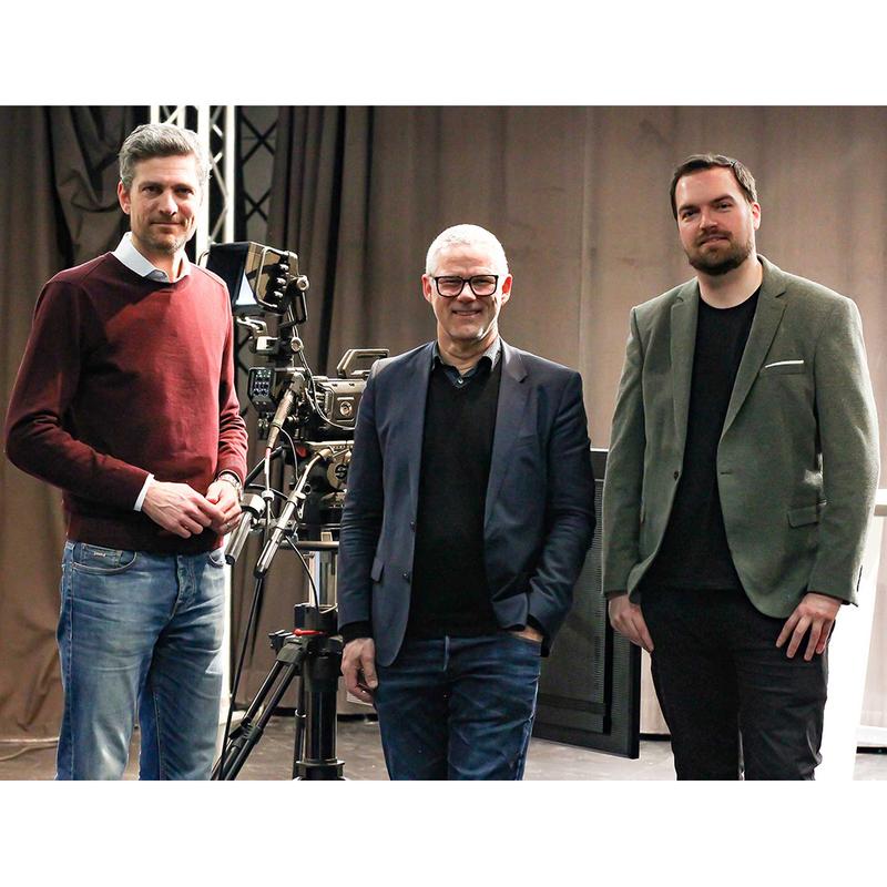   Die Initiatoren des Moderationspreises: Prof. Ingo Zamperoni, Prof. Stephan Ferdinand und Johannes Meyer (von links)