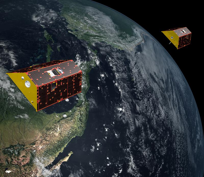 The Grace Follow-on satellites Tom and Jerry measure the mass changes on earth.