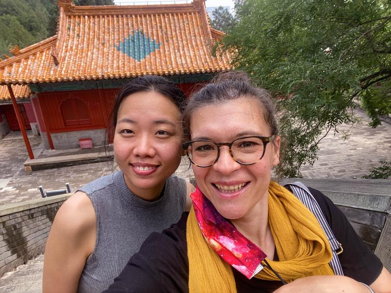 German conservator Gesa Schwantes with her former student Zou Luli, who did a great deal of the translation work for the Chinese version of the EwaGlos. (Photo: Gesa Schwantes)