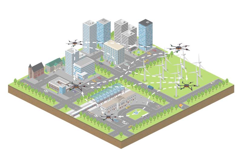 Ground-based radar platforms could help automatic drones transport passengers and cargo above Germany’s urban centers 