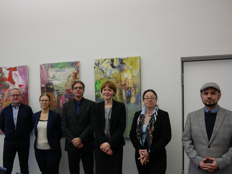 Prof. Dr.-Ing. Michael Baldauf, Prof. Dr. Regina Hebig, Prof. Dr. Torsten Lipp, Staatssekretärin Susanne Bowen, Prof. Dr. Manuela Gertrud Möller, Prof. Dr. Stefan Bruckner