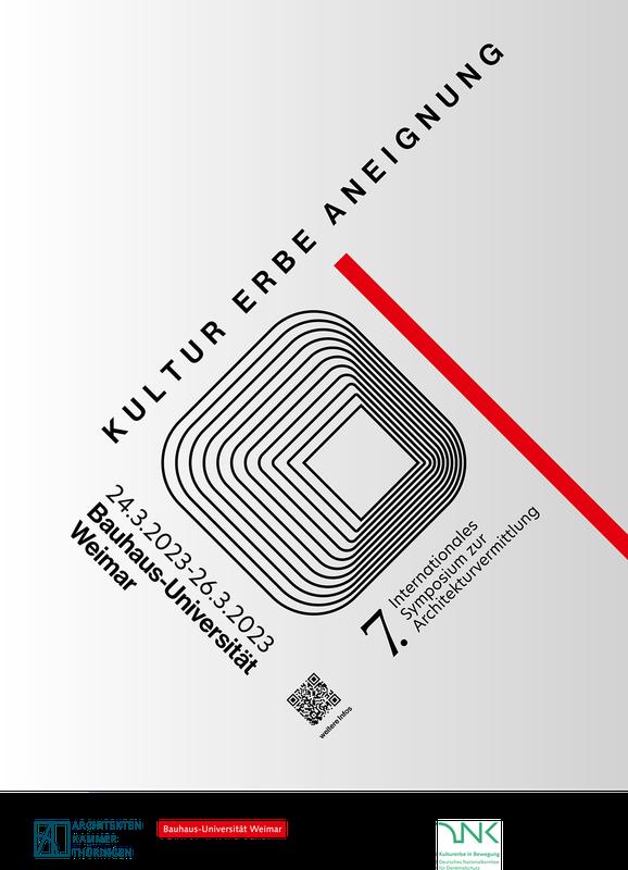 Plakat zum Architektursymposium »Kultur – Erbe – Aneignung«