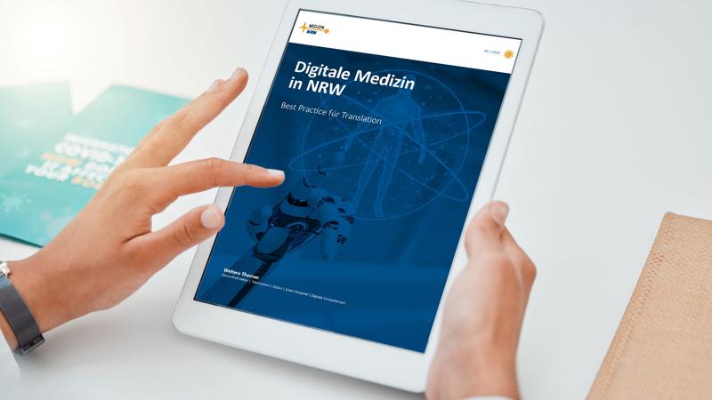 Das Whitepaper „Digitale Medizin in NRW“ gibt Orientierung anhand von Anwendungsbeispielen und benennt Herausforderungen und Erfolgsfaktoren. 