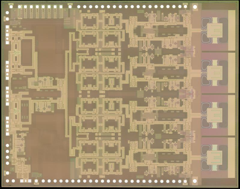 Unter dem Mikroskop: Der vierkanalige Transceiver.