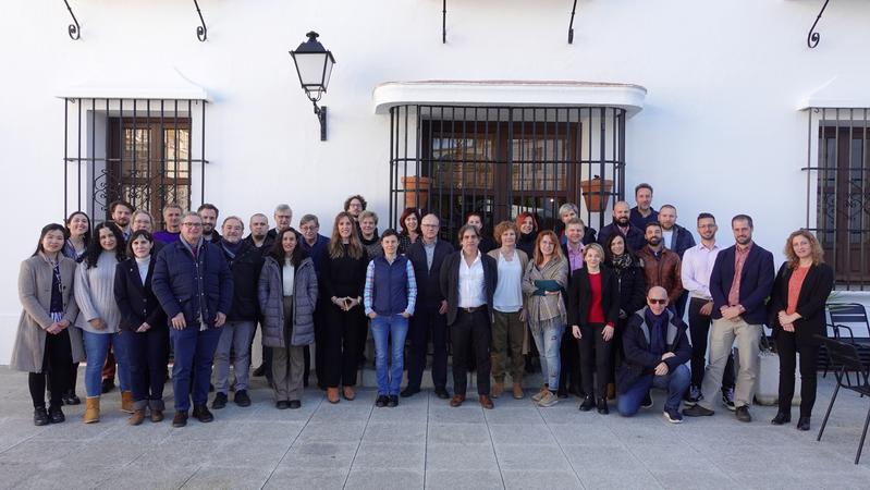 Mitglieder des Konsortiums bei der Besichtigung des spanischen Pilotprojektes in Mérida im Januar 2023.