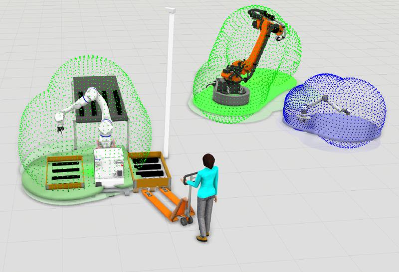 Modulares Sicherheitssystem für die nächste Generation der Mensch-Roboter-Kollaboration: Entwickelt von Fraunhofer IWU, NexCOBOT und Synapticon