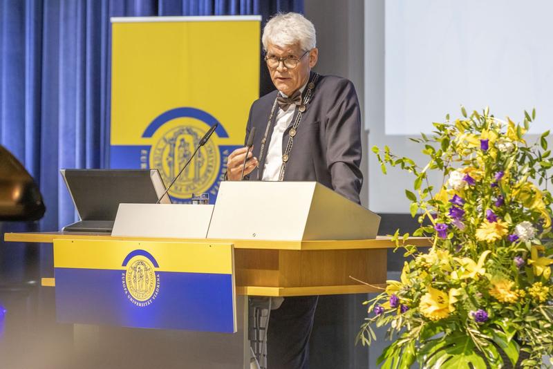 Prof. Dr. Eduard Mühle bei seiner Amtseinführung als Präsident der Europa-Universität Viadrina Frankfurt (Oder)
