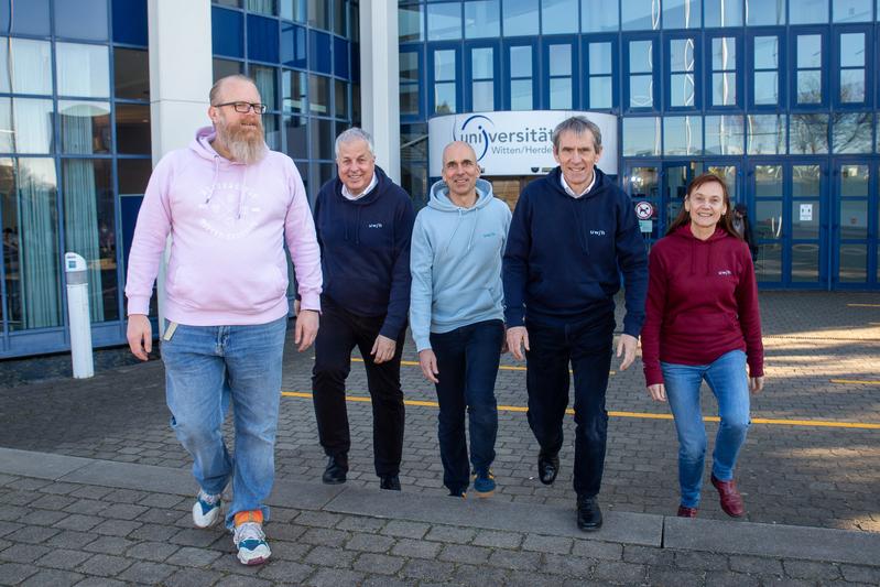 Prof. Dr. Jan Ehlers (Vizepräsident für Lehre und Lernen), Dipl. oec. Jan Peter Nonnenkamp (Kanzler), Dr. Dirk Jakobs (Vizepräsident für Organisationsentwicklung), Prof. Dr. Martin Butzlaff (Präsident), Prof. Dr. Petra Thürma