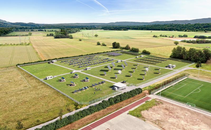 Visualisierung des neuen Outdoor Performance Testfelds in Merdingen, wie es in etwa fünf Jahren aussehen könnte. 