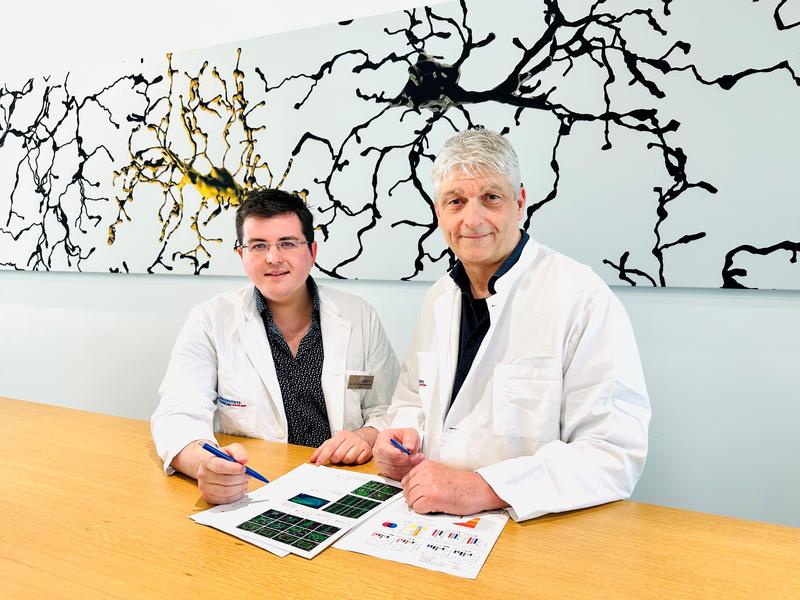 Dr. Marius Schwabenland (links) und Privatdozent Dr. Thomas Blank (rechts) konnten in ihrer Studie zeigen, dass eine frühe Immunstimulation geschlechtsspezifisch mit langanhaltenden Konzentrations- und Sozialverhaltensstörungen einhergehen kann.