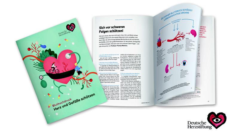 Der Ratgeber "Bluthochdruck: Herz und Gefäße schützen", in dem Bluthochdruckexperten laienverständlich über Ursachen, Diagnose und Therapie des Bluthochdrucks informieren.