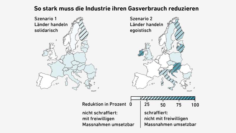 So stark muss die Industrie ihren Gasverbrauch reduzieren