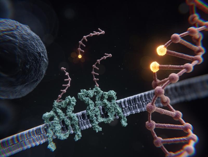RESI ermöglicht multiskalige Mikroskopie mit Ångström-Auflösung: Von ganzen Zellen über einzelne Proteine bis hin zum Abstand zwischen zwei benachbarten Basen in der DNA. 