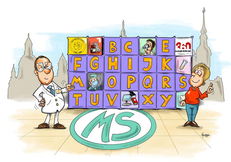 Der Cartoonist Phil Hubbe, begleitet als MS-Betroffener seit vielen Jahren die Aktivitäten des  Multiple-Sklerose-Zentrums der Klinik für Neurologie am Dresdner Uniklinikums. So auch die die Aktion „Multiple Sklerose 360°.