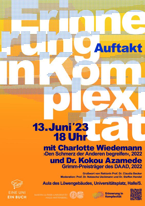 Plakat zur Auftaktveranstaltung mit Charlotte Wiedemann 