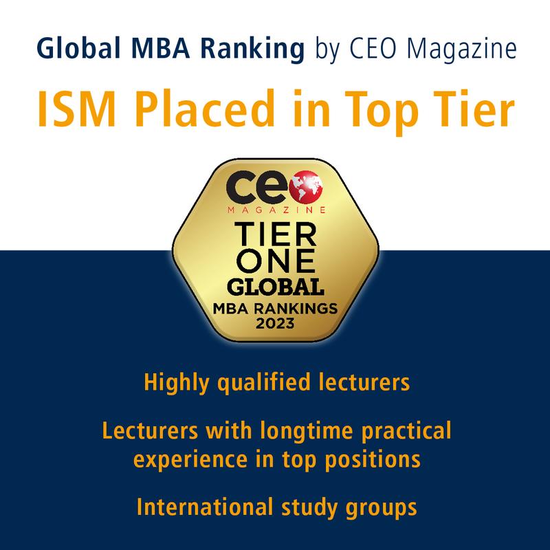 Die ISM ist mit dem MBA eine von weltweit fünf besten deutschen Business Schools (Copyright: ISM)