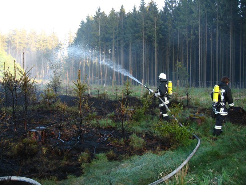 Kleine Brandfläche in der Holledau