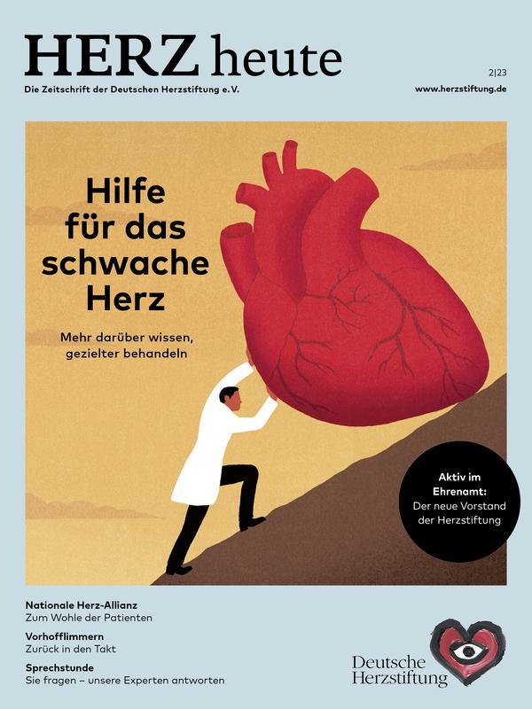 Aktuelle Ausgabe der Zeitschrift HERZ heute „Hilfe für das schwache Herz“