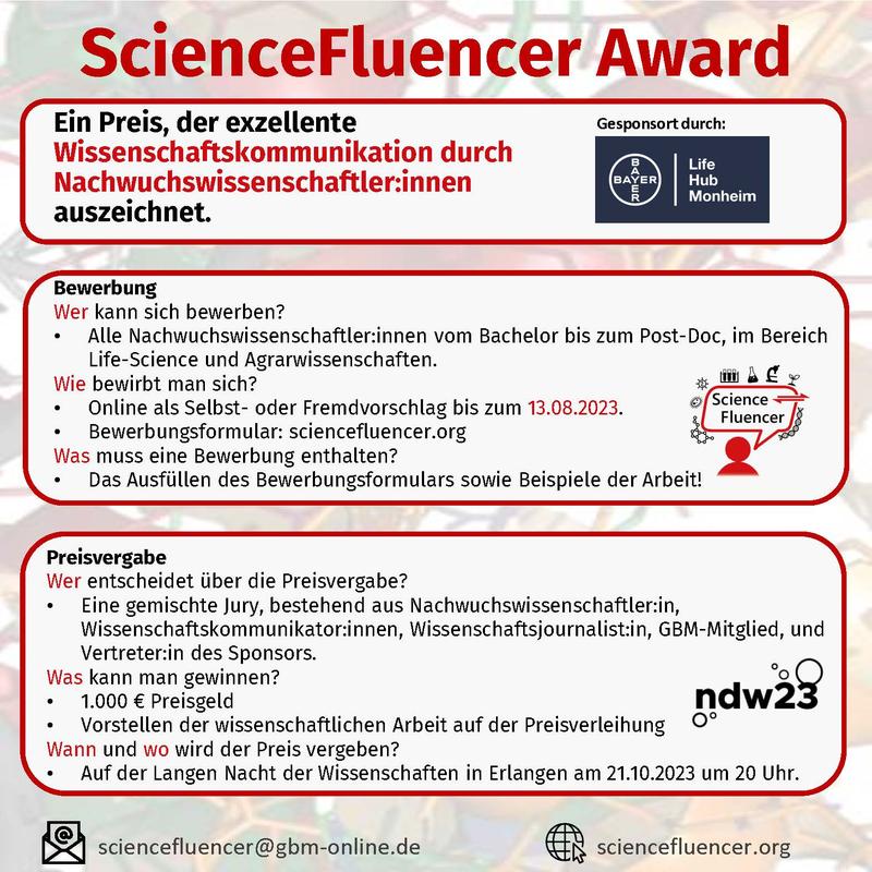 ScienceFluencer Award der GBM