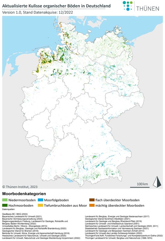 Aktualisierte Kulisse der organischen Böden in Deutschland