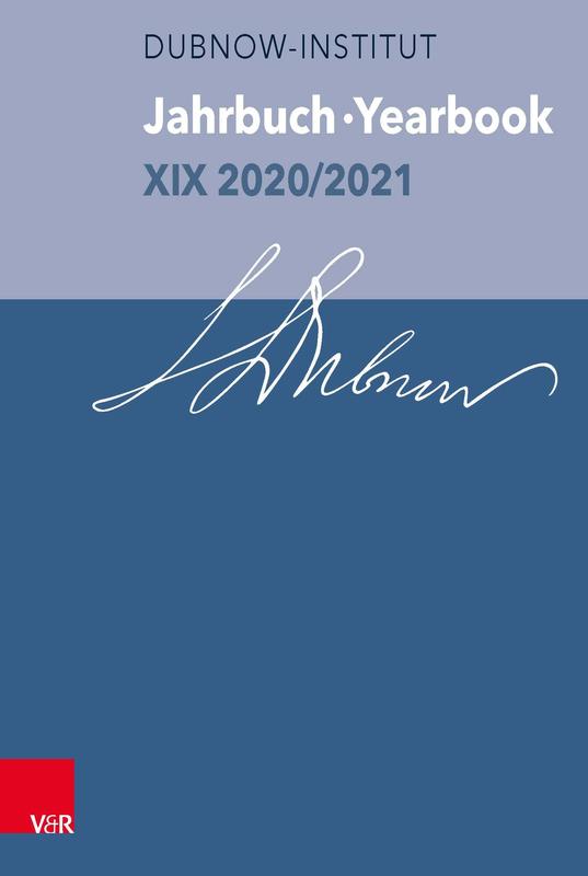 Cover der neunzehnten Ausgabe des Jahrbuchs des Dubnow-Instituts, Göttingen: Vandenhoeck & Ruprecht, 2023.