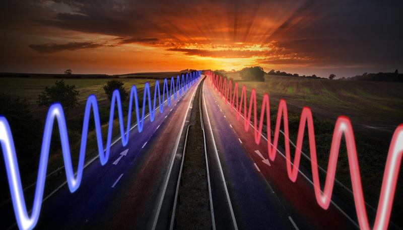 Eine zweispurige Autobahn für Signale. Die eine Quadratur wird in die eine, die andere Quadratur in die andere Richtung übertragen.