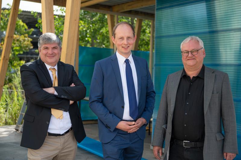 Diese drei werden die KI-Forschung im CRAI voranbringen: Prof. Dr. Jochen Leidner, Prof. Dr. Jens Grubert und Prof. Dr. Dieter Landes.  
