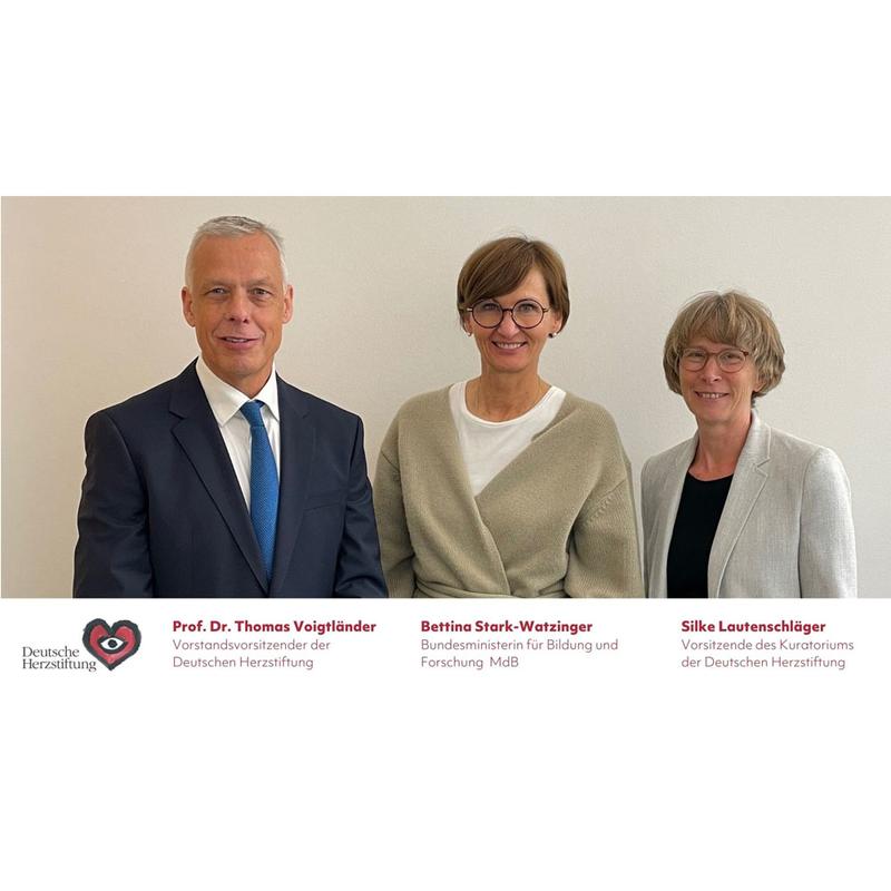 Bundesforschungsministerin Stark-Watzinger MdB zu Besuch bei der Herzstiftung