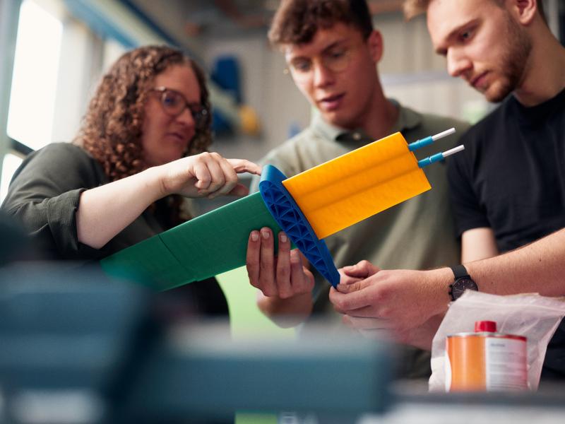 An den Prototypen ermittelten die Studierenden den Verbesserungsbedarf.