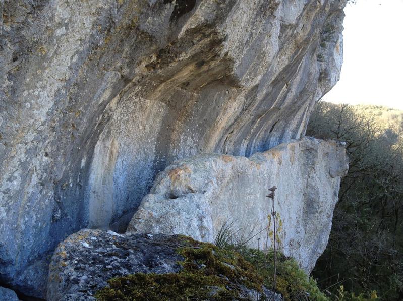 The aqueduct channel was built for long stretches as a rock-cut construction.