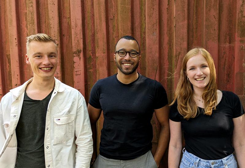 Das Team VAARHAFT (v.l.): Paul Franken, Linus Kameni und Anne Patzer. 