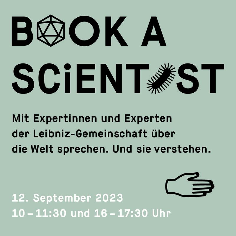 "Book a Scientist" am 12. September 2023