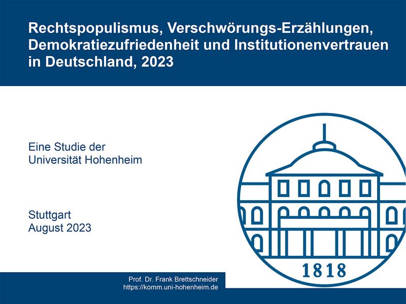 Das aktuelle Demokratie-Monitoring der Universität Hohenheim zeigt: Knapp ein Fünftel der Deutschen hat ein rechtspopulistisches Weltbild.