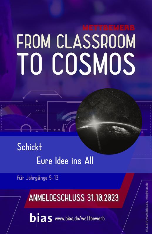 Plakat Wettbewerb From Classroom to Cosmos
