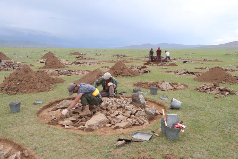 Ausgrabung in der Mongolei