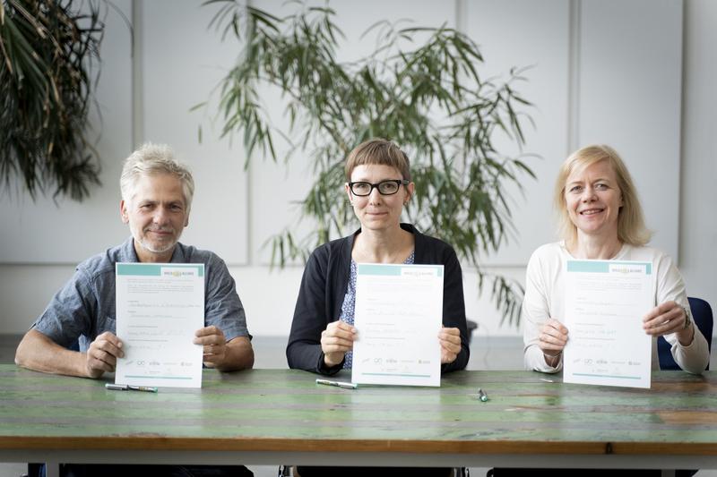 Gemeinsam für die Zukunft des Waldes, v.l.n.r.:S. Wehner, Y. Bohr, S. Güntner