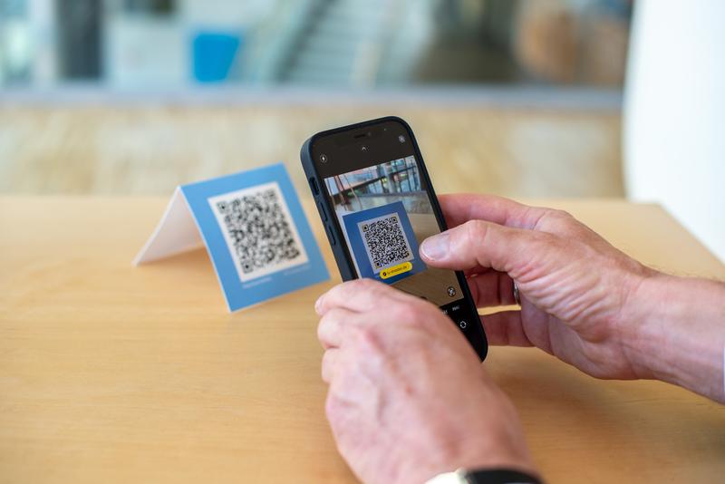 Über den QR-Code ist die Feedback-Seite in wenigen Sekunden erreicht.