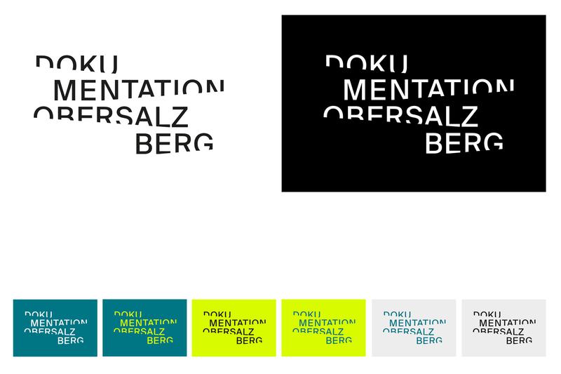 Die neue Wortmarke der Dokumentation Obersalzberg mit den verschiedenen Varianten, die künftig zum Einsatz kommen. 