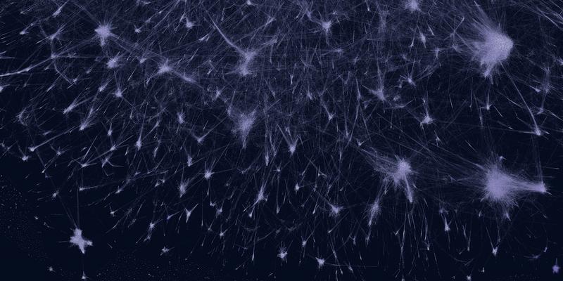 Ein Schnappschuss des interaktiven Netzwerkes «Protein Universe Atlas».