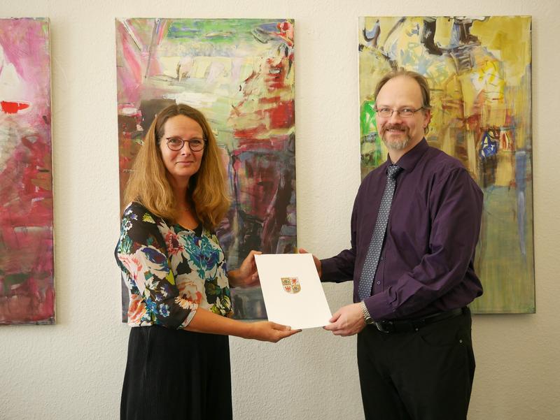 Ministerin Bettina Martin und Prof. Dr. Benjamin Lang