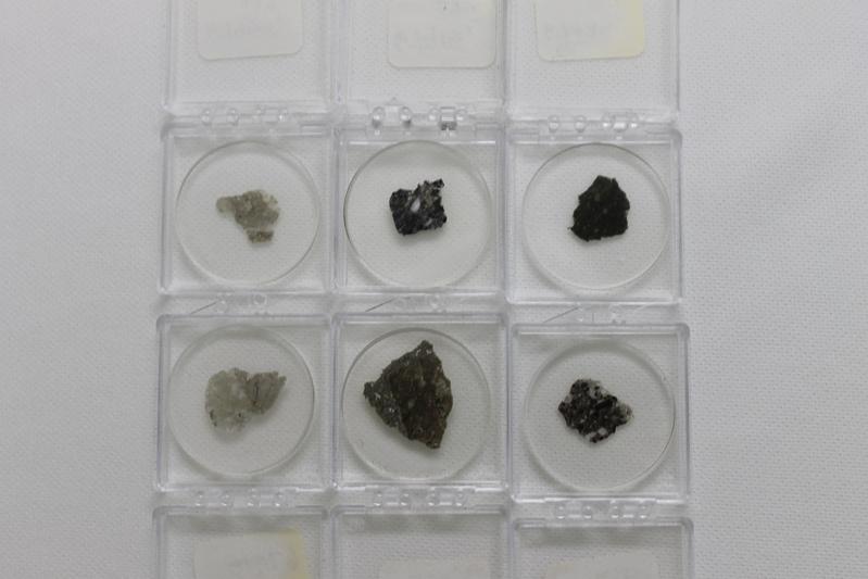 Polished sections of the lunar rock samples from Apollo missions 16 and 17 at the Bavarian Research Institute of Experimental Geochemistry and Geophysics (BGI).