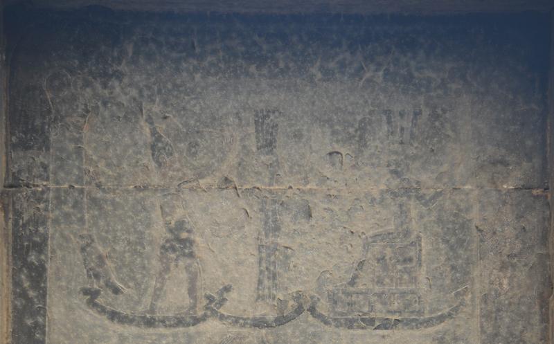 Before restauration: A ceiling covered in thousands of years’ worth of dust and soot.