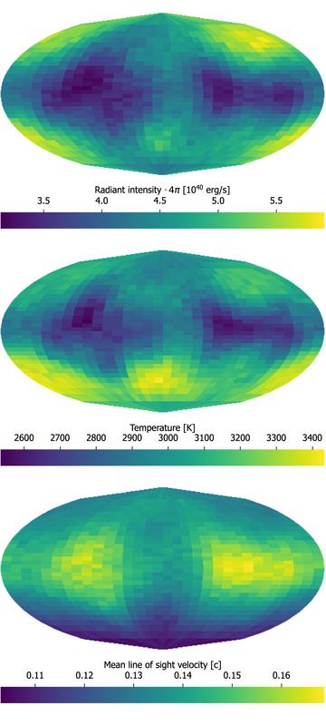 Result of the kilonova 3D simulation.