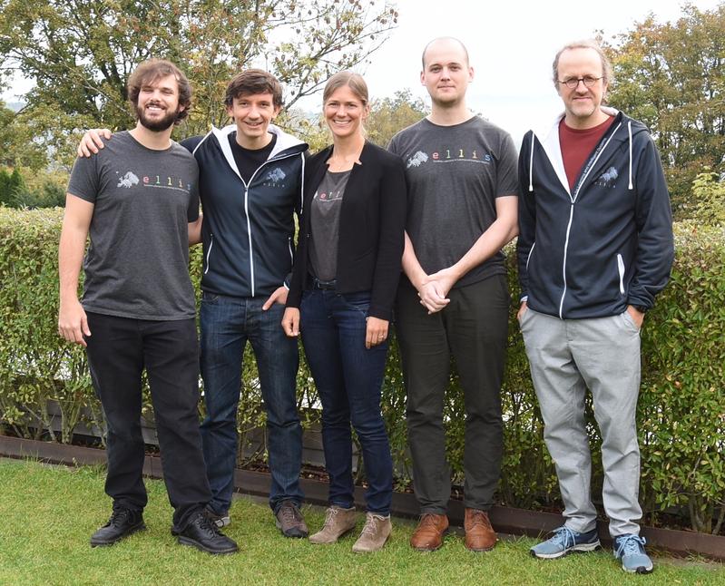 From left to right: Antonio Orvieto, Wieland Brendel, Celestine Mendler-Dünner, Jonas Geiping, Bernhard Schölkopf